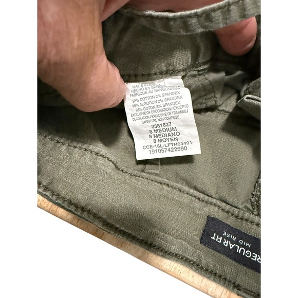 Lee Pants - Lee Regular Fit Mid Rise Wide Leg Pants Olive Green Women Size 8 Medium CCE-18L